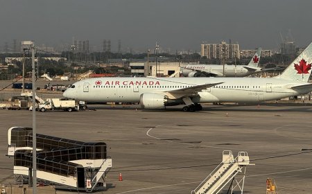Passengers baffled and confused after screams burst from beneath taxiing Air Canada plane