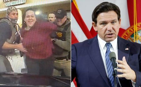 Smiling anti-ICE agitator accused of punching Florida trooper as DeSantis asserts, 'This is not Minneapolis'