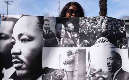Man stabbed, officer assaulted as fight breaks out after MLK Day parade in Los Angeles