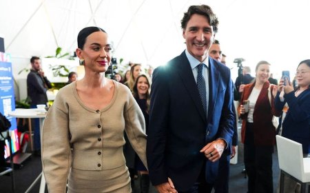 Katy Perry, Justin Trudeau hold hands during appearance at World Economic Forum in Davos