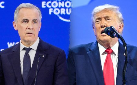 Trump challenges Carney at Davos, asserts Canada should be 'grateful' for Golden Dome missile defense