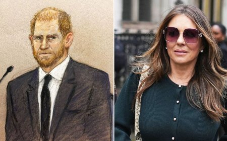 Prince Harry rallies behind tearful Elizabeth Hurley as she breaks down in court over alleged tabloid spying