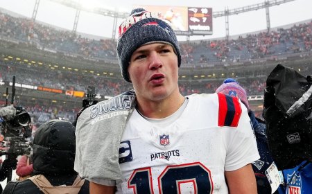 Patriots' Mike Vrabel deflects Drake Maye injury questions, says 'nobody's 100%' ahead of Super Bowl