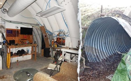 California man arrested after fortified underground bunker found with weapons cache