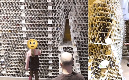 Girl caught on video pulling single square as 63,000-beer-coaster tower for Guinness World Records collapses