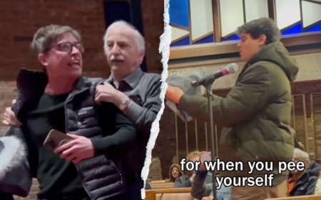 Left-wing activists storming synagogue use knee pads, adult diaper to mock Dem congressman over ICE vote