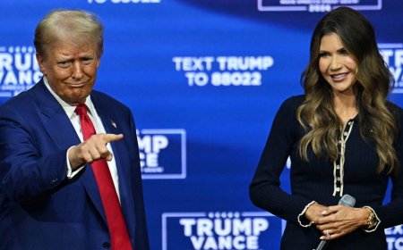 Trump unloads on ‘radical left’ as he stands by Kristi Noem amid immigration enforcement unrest