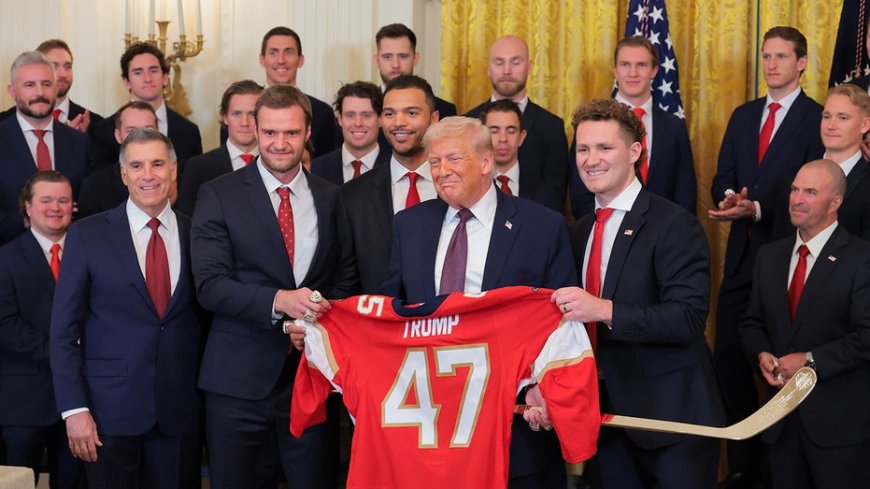 Trump flashes championship ring as Panthers celebrate Stanley Cup repeat at White House