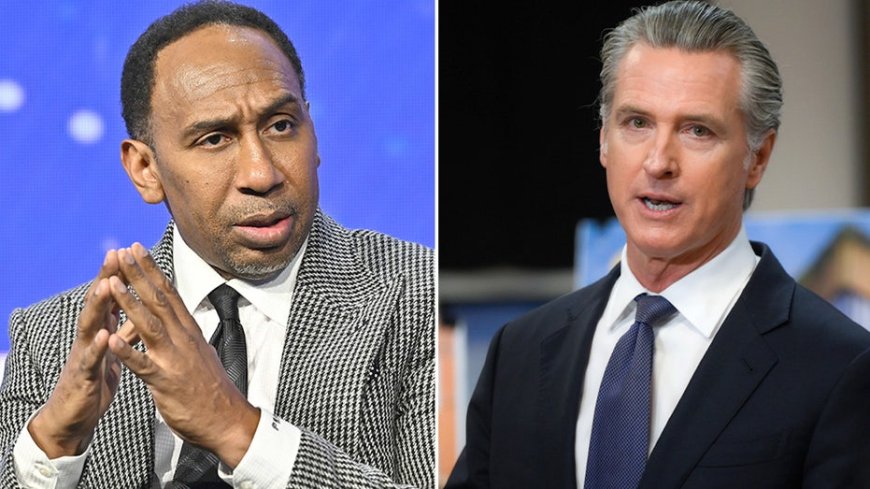 Stephen A Smith shreds Newsom for violating 'America First' with disparagement of Trump in a foreign country
