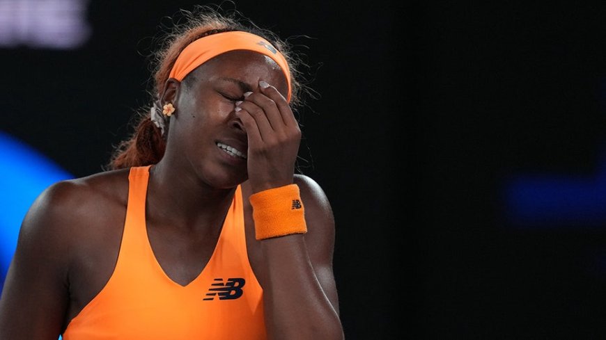 Coco Gauff smashes racket following Australian Open defeat