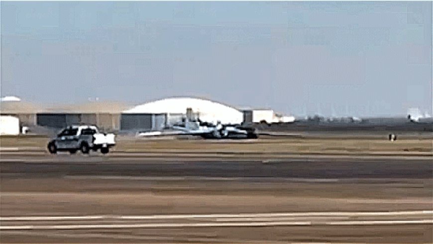 NASA research plane lands on belly, sending sparks flying, after 'mechanical issue'