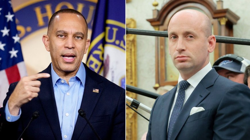 White House blasts top House Democrat as a 'buffoon' after Jeffries brands Stephen Miller a 'hateful bigot'