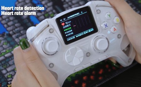 This new controller has a heart rate sensor so you can see how sweaty you're getting — it's also boasting 1000Hz polling rates and anti-drift sticks