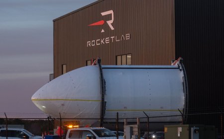 Rocket Lab's 'Hungry Hippo' Neutron fairing arrives at spaceport in Virginia