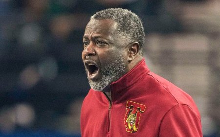 Tuskegee University basketball coach handcuffed on court during post-game incident at Morehouse College