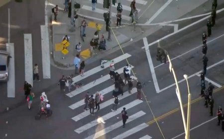Massive student immigration protest turns violent in downtown LA; dispersal order issued: police