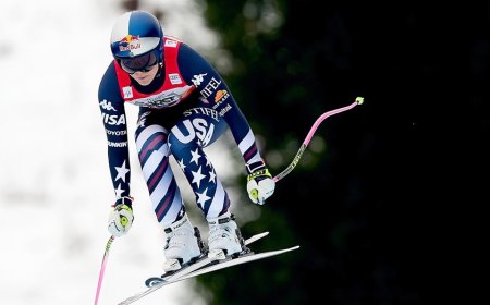 Lindsey Vonn trains with knee brace after completely rupturing ACL one week before Olympic return