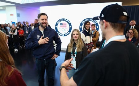 Vance, Rubio cheer on Team USA women's ice hockey in their Winter Olympics opening win