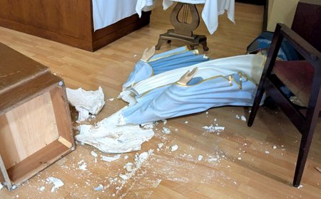 California Catholic school official says vandals committed more than material damage in sacrilegious attack