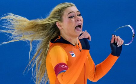 Dutch speedskating star Jutta Leerdam, fiancée of Jake Paul, sets Winter Olympics record in gold medal win