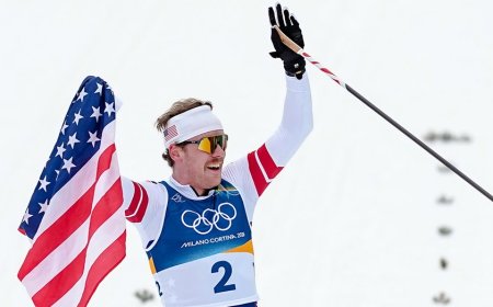 Ben Ogden makes US Olympics history with silver in men's cross-country skiing