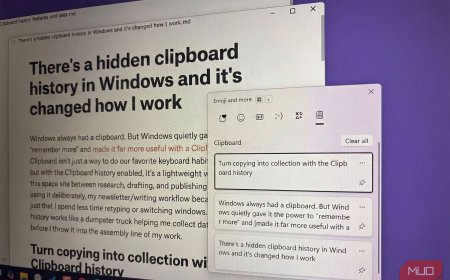 There's a hidden clipboard history in Windows and it's changed how I work