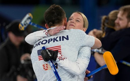 Americans Korey Dropkin and Cory Thiesse make history with first US Olympic medal in mixed doubles curling