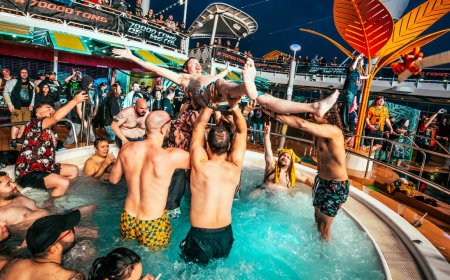 "Gandalf is rocking out to dwarven metal while the guitarist from Anthrax commandeers soft serve ice cream." Mosh pits in hot tubs and stage dives over the sea: what it's like on the world's biggest heavy metal cruise