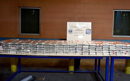 Over 190,000 "lethal" doses of cocaine seized in Valentine's Day week bust at southern border