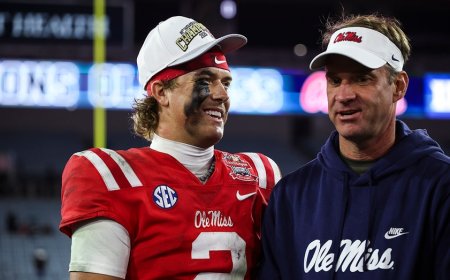 Jaxson Dart dishes on former coach Lane Kiffin's Ole Miss departure, Giants hiring John Harbaugh