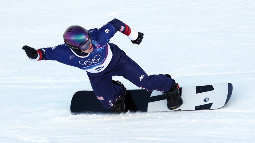 American snowboarder Nathan Pare reacts to disqualification following collision at Milan Cortina Olympics