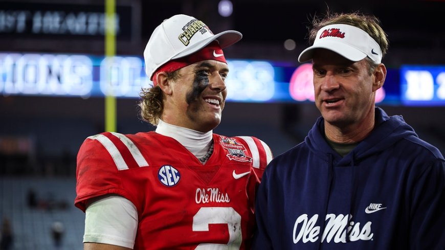 Jaxson Dart dishes on former coach Lane Kiffin's Ole Miss departure, Giants hiring John Harbaugh