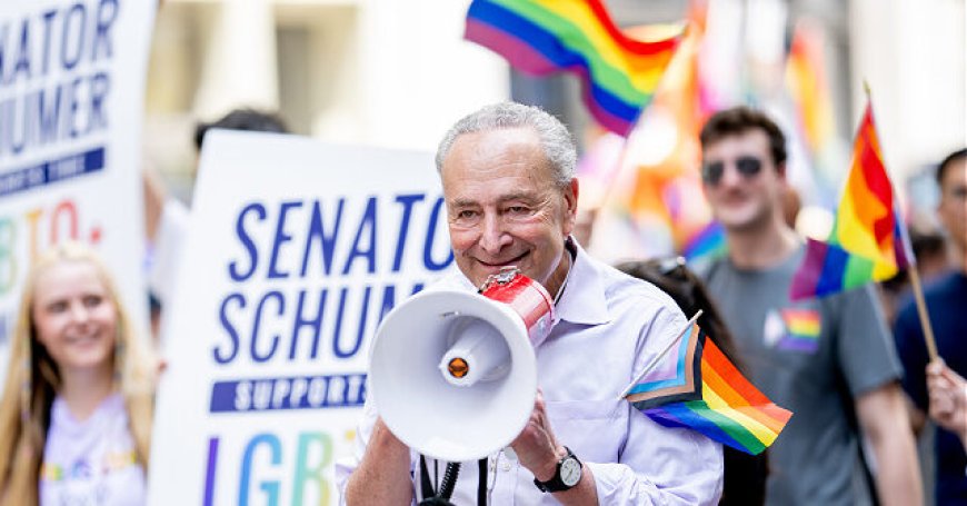 Chuck Schumer to Introduce 'Federal Legislation' Making 'Pride Flag a Congressionally Authorized Symbol'