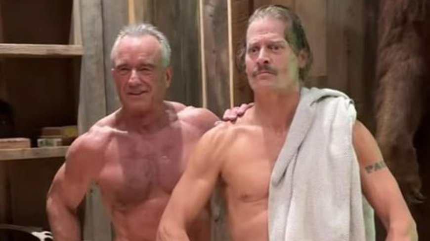RFK Jr. and Kid Rock strip shirts for sauna workout in new HHS health promotional video