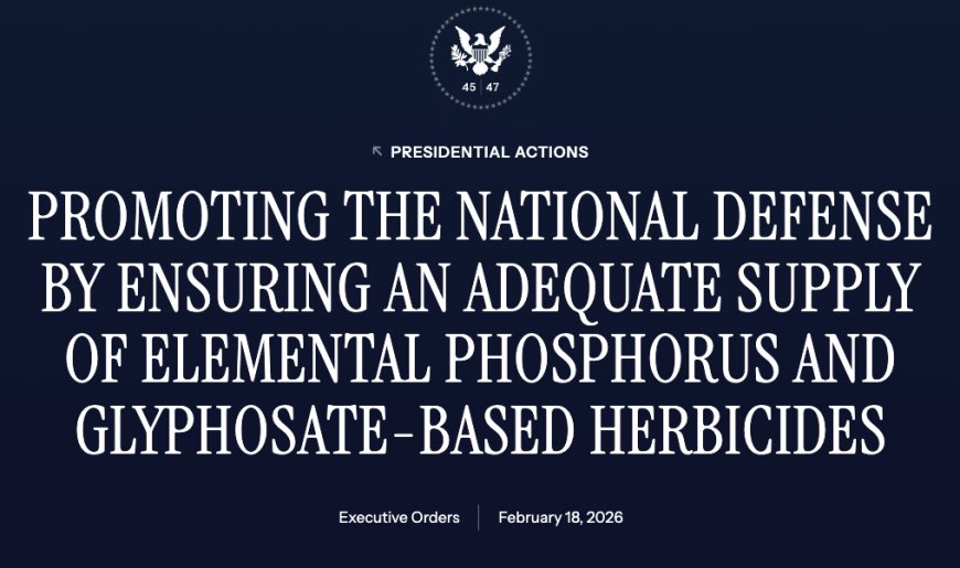 BREAKING: Trump Invokes Defense Production Act to Protect Glyphosate
