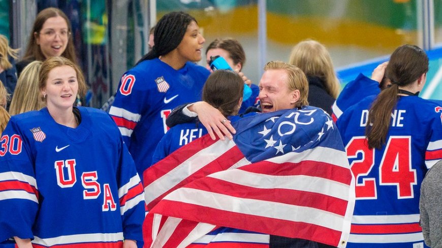 American women's hockey gold medalist talks coach's emotional moment as team won gold at Olympics