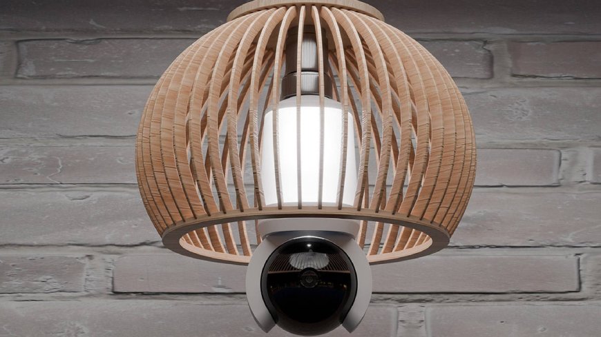 It looks like a normal lightbulb, but it's actually a 360-degree security camera
