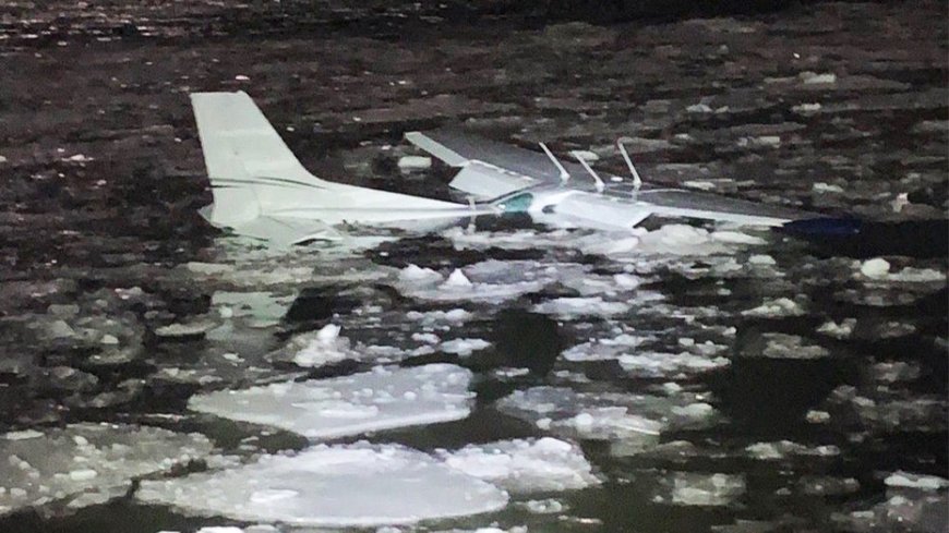 Pilot, passenger swim to safety after plane crashes into New York's Hudson River