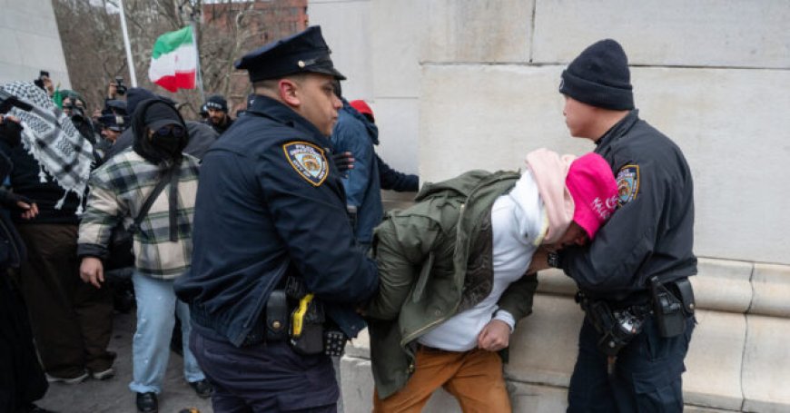 WATCH: Man Is Pummeled by Khamenei Mourners in NYC After Snatching Poster of 'Supreme Leader'