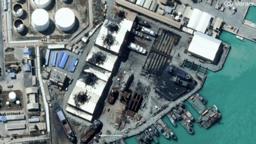 Before-and-after satellite imagery offers a rare look at damage inside Iran