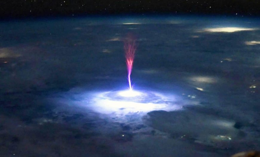 A NASA Astronaut Photographs a Rare Red Flash 55 Miles Above a Storm and It Lasts Only Milliseconds