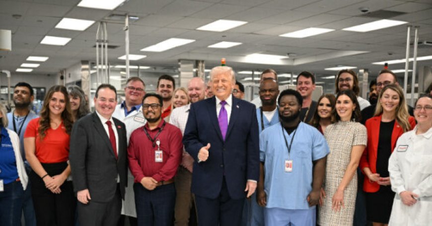 Trump Tours Pharmaceutical Manufacturing Site in Cincinnati, Gives Update on Iran: ‘Way Ahead of Schedule’