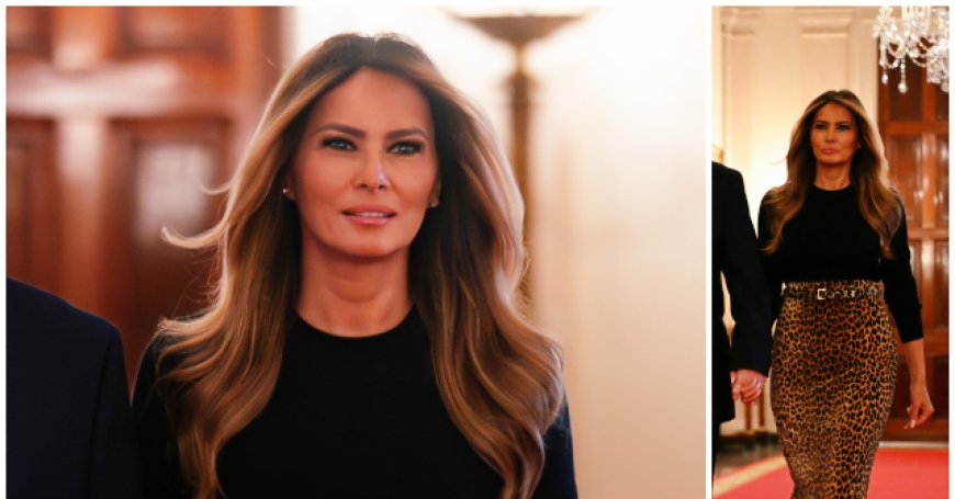 Fashion Notes: Melania Trump Celebrates Women's History Month in Sultry Adam Lippes Leopard Skirt