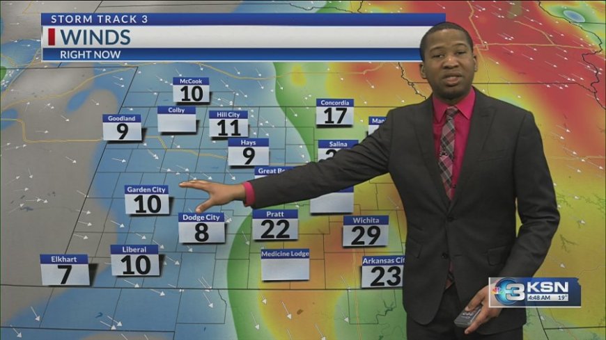 Not as windy but cooler Monday