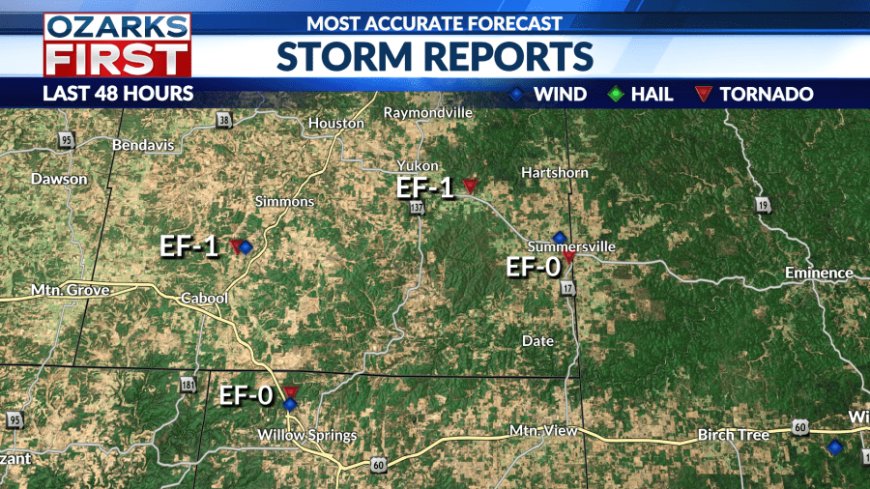 Sunday's storms produced confirmed tornadoes