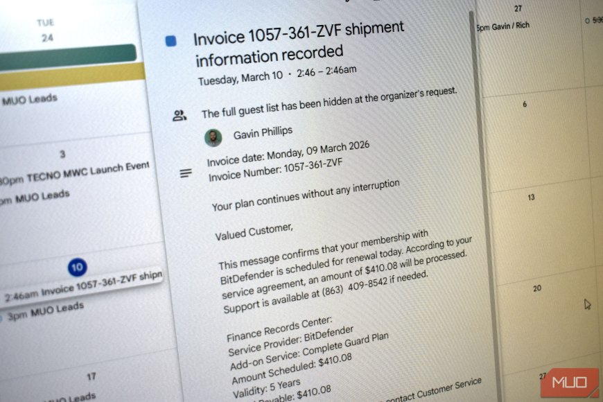 That Google Calendar renewal warning might be a scam
