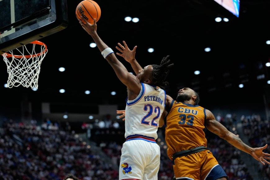 Darryn Peterson scores 28 points as Kansas hangs on to beat Cal Baptist