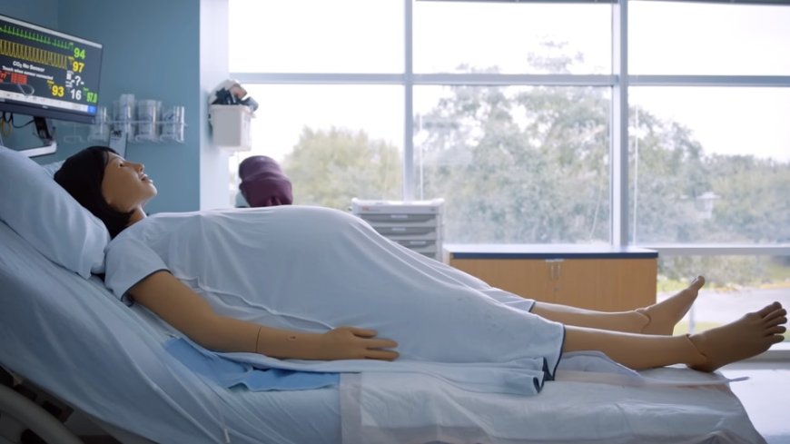 Creepy robot mom that gives birth is training future midwives