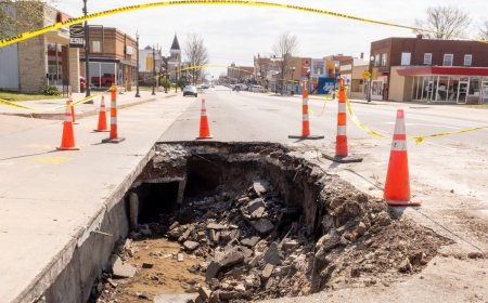 Repairs underway on Emporia sinkhole