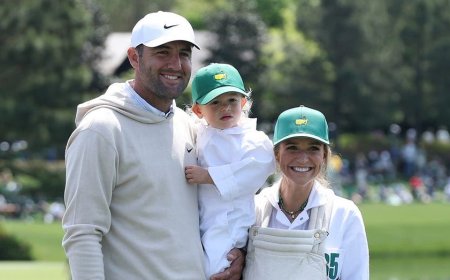Scottie Scheffler's family, including 12-day-old son, enjoy Masters Par 3 Contest at Augusta